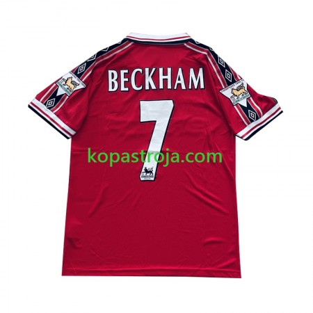 Billiga Fotbollströjor Manchester United Beckham 7 Retro Hemma tröja 1998-1999 Kortärmad